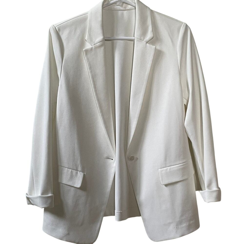 Oversize Uniqlo White Jacket Blazer